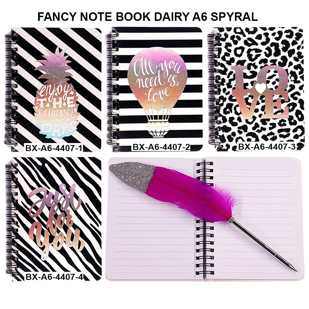 Ravrai Craft - Mumbai Branch NOTE BOOK DAIRY A6 SPIRAL Fancy Notebook Spiral Dairy A6