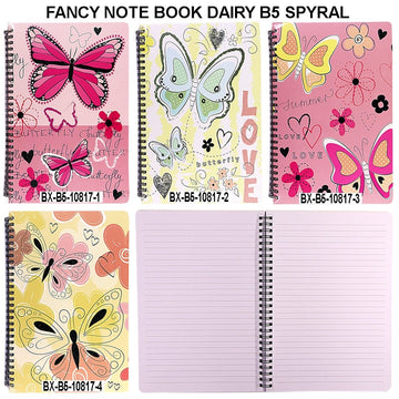 Fancy b5 Journal Diary: Ruled, Undated, 100 Sheets