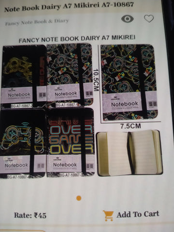 Ravrai Craft - Mumbai Branch NOTE BOOK DIARY A7 note book dairy