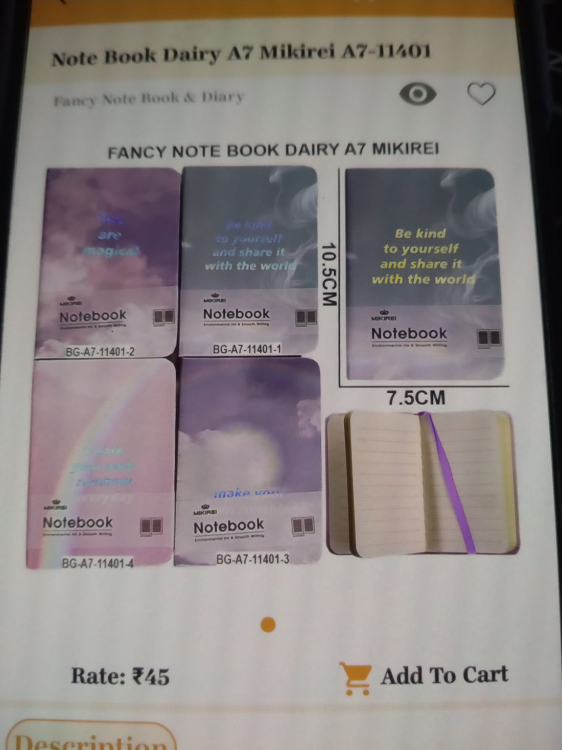 Ravrai Craft - Mumbai Branch NOTE BOOK DIARY A7 note book dairy