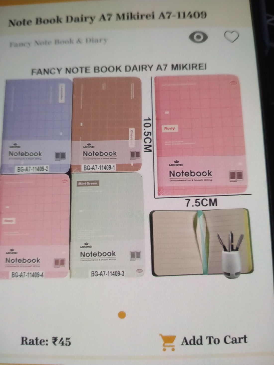 Ravrai Craft - Mumbai Branch NOTE BOOK DIARY A7 note book dairy