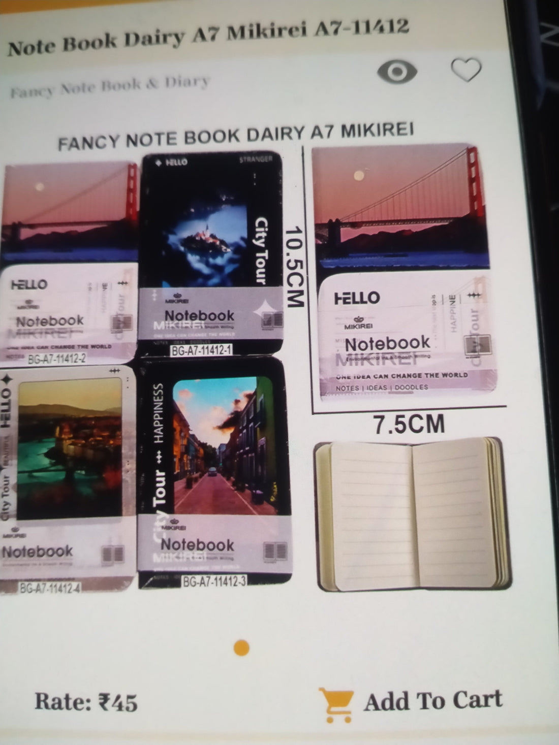 Ravrai Craft - Mumbai Branch NOTE BOOK DIARY A7 note book dairy