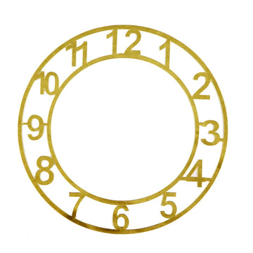 Acrylic Cutout Number Clock 12Inch Golden