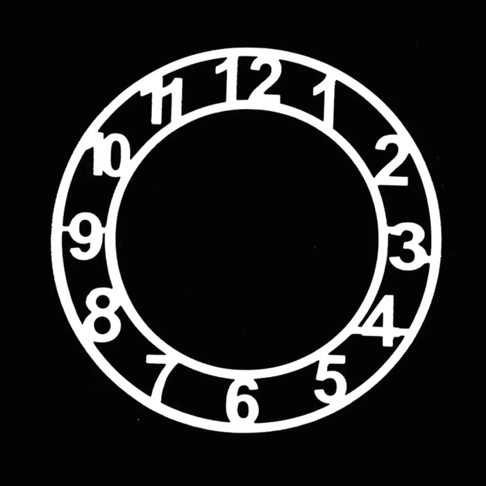 Acrylic Cutout Number Clock 12Inch White