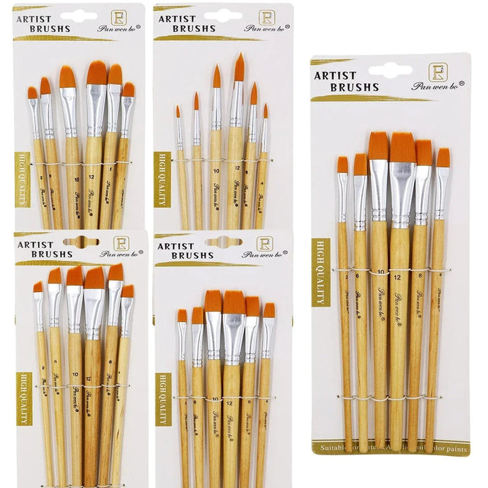 paint brush set 6pcs (any 1 packet)