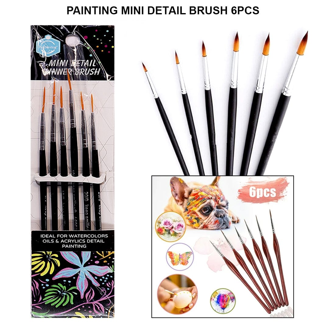 Ravrai Craft - Mumbai Branch Paint Brushes Detail Liner Brush Set of 6 (mini)