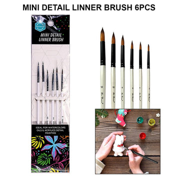 Detail Liner Brush Set of 6 (mini) at Rs 230.00, Artist Brushes