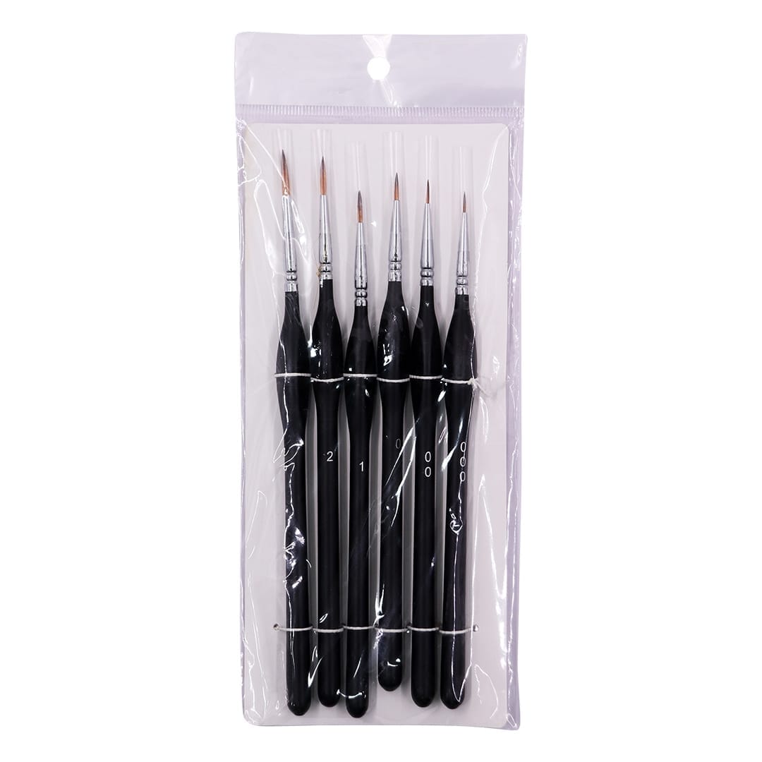 Ravrai Craft - Mumbai Branch paint tools Fine Liner Brush Set for Precise Detailing - 6Pcs Raw1887-1