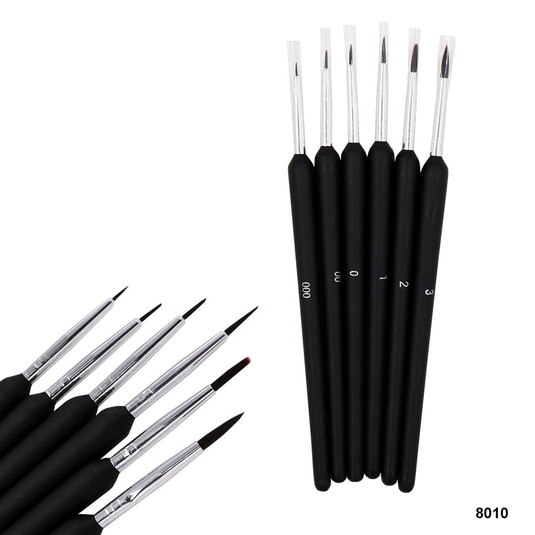 Ravrai Craft - Mumbai Branch paint tools Precision at Your Fingertips: Fine Liner Brush 6Pcs Raw1887 A6096