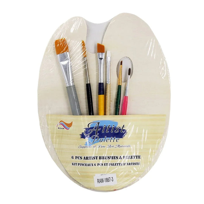 Raw1867-3 Drawing Colour mixing plate with Brush