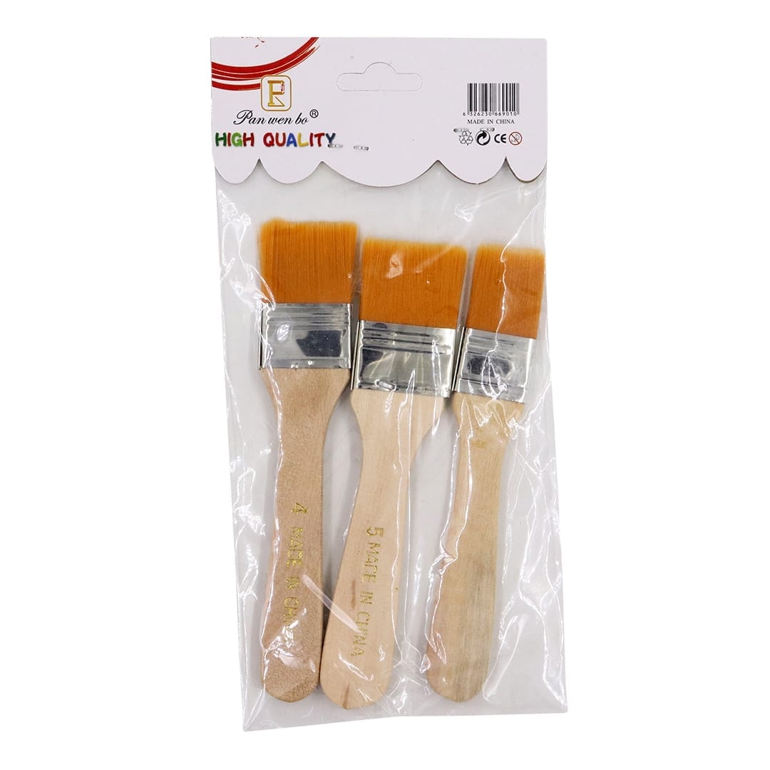 Ravrai Craft - Mumbai Branch paint tools Vibrant Strokes: 3-Piece Painting Brush Set