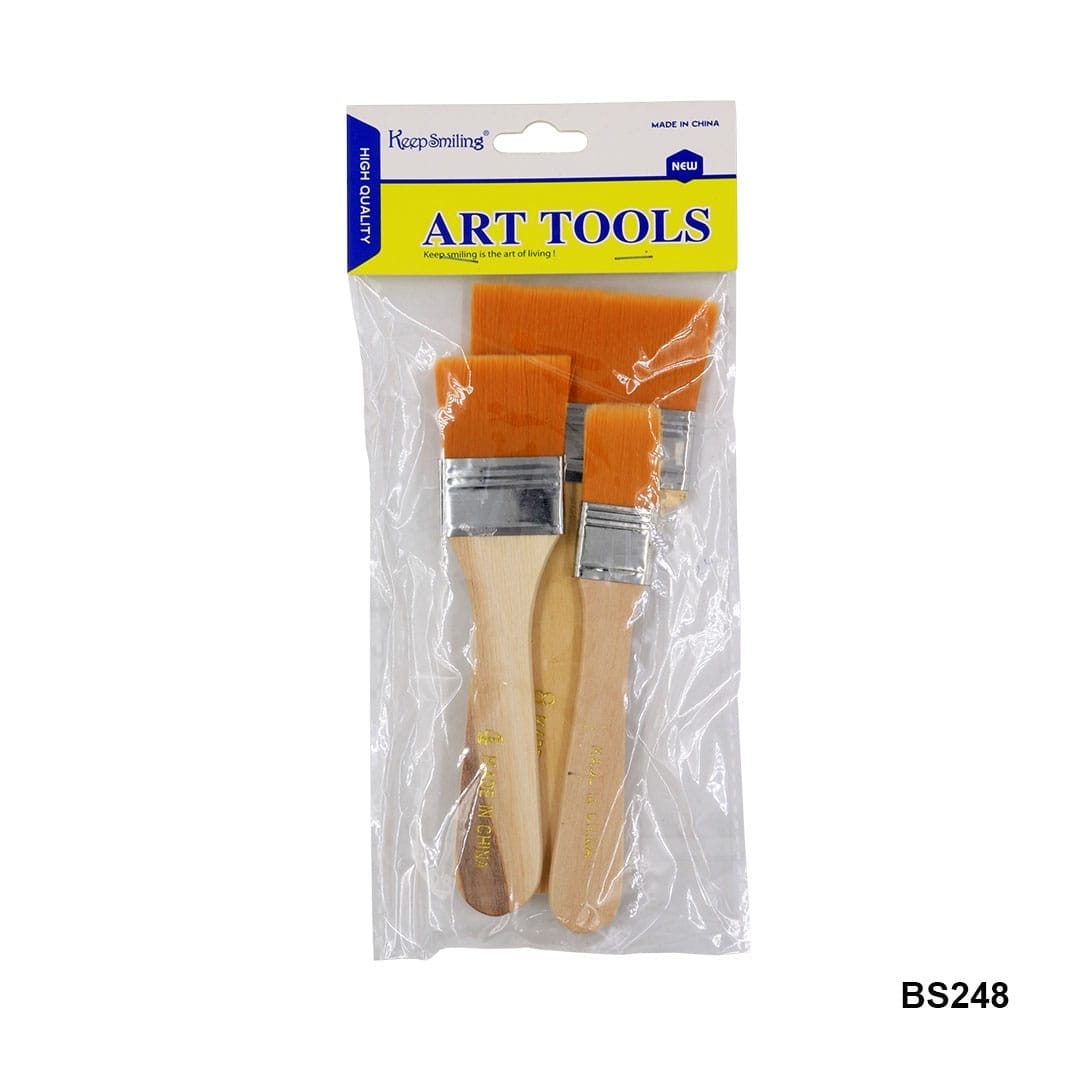Ravrai Craft - Mumbai Branch paint tools Vibrant Strokes: 3-Piece Painting Brush Set