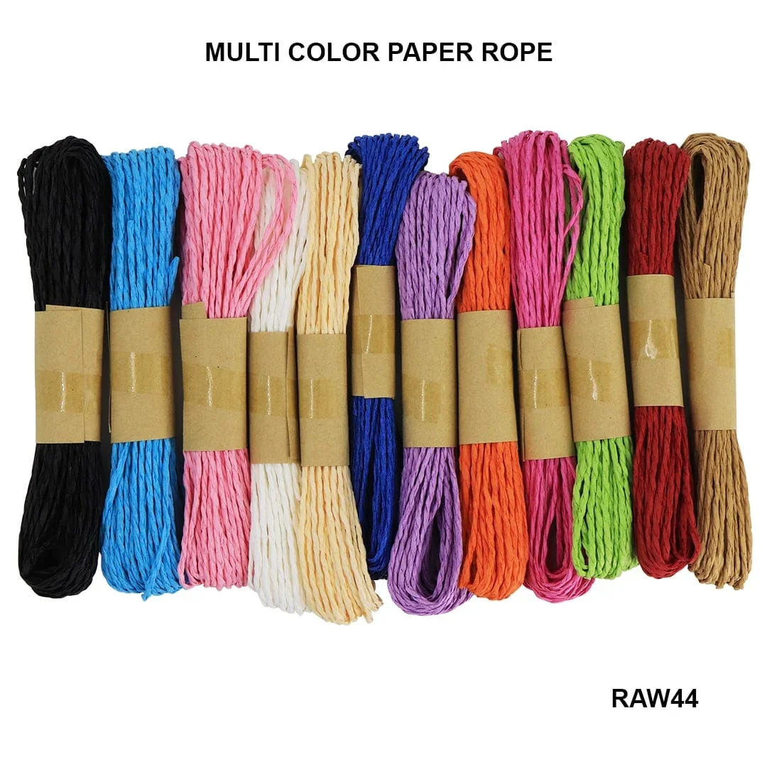 Psper Rope DIY Material Paper Rope Plain 10MTRx12pcs – Inkarto