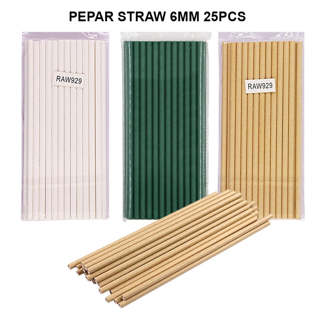 Ravrai Craft - Mumbai Branch Party Supplies Paper Straw 6Mm 25Pcs