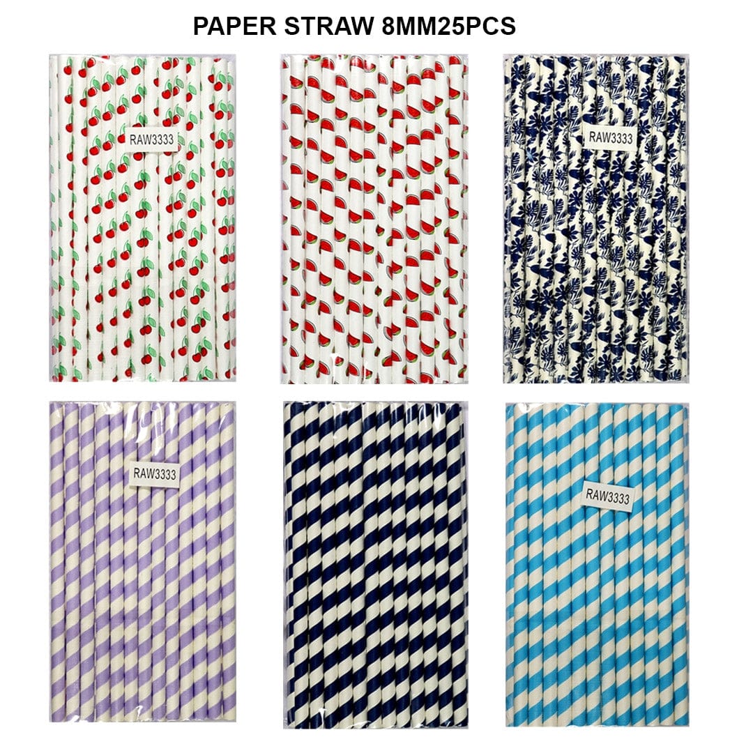 Ravrai Craft - Mumbai Branch Party Supplies Paper Straw 8Mm 25Pcs