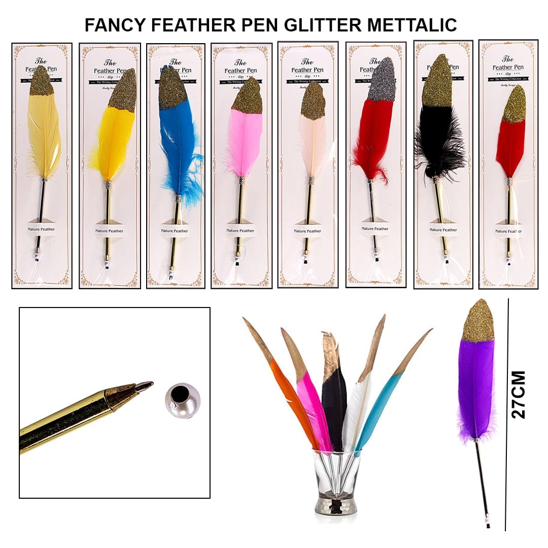 Ravrai Craft - Mumbai Branch Pens Feather Pen Glitter Metallic