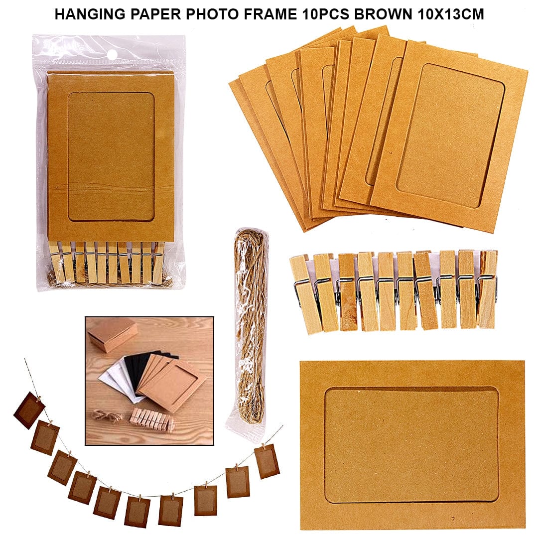 Ravrai Craft - Mumbai Branch Photo frame Hanging paper photo frame 10pcs brown 10x13cm