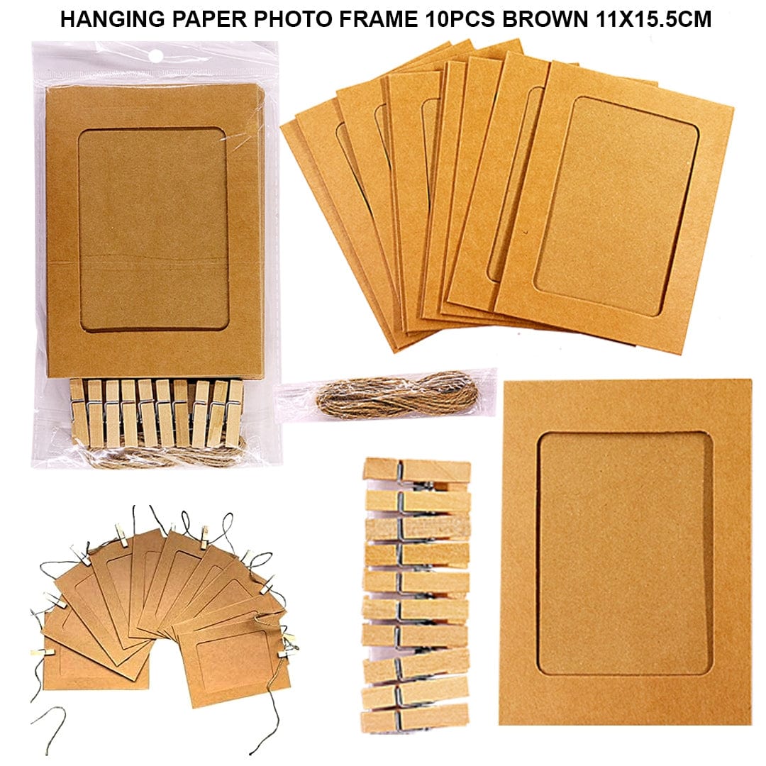 Ravrai Craft - Mumbai Branch Photo frame Hanging paper photo frame 10pcs brown 11x15.5cm