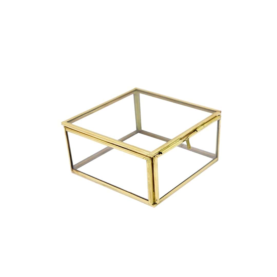 Ravrai Craft - Mumbai Branch Picture frame Deluxe Brass Glass Box - Square 6×6×2 Inch