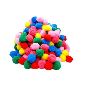 Ravrai Craft - Mumbai Branch POMPOM BALL GLITTER SMALL POMPOM BALL PLAIN MIX TRCPOMP