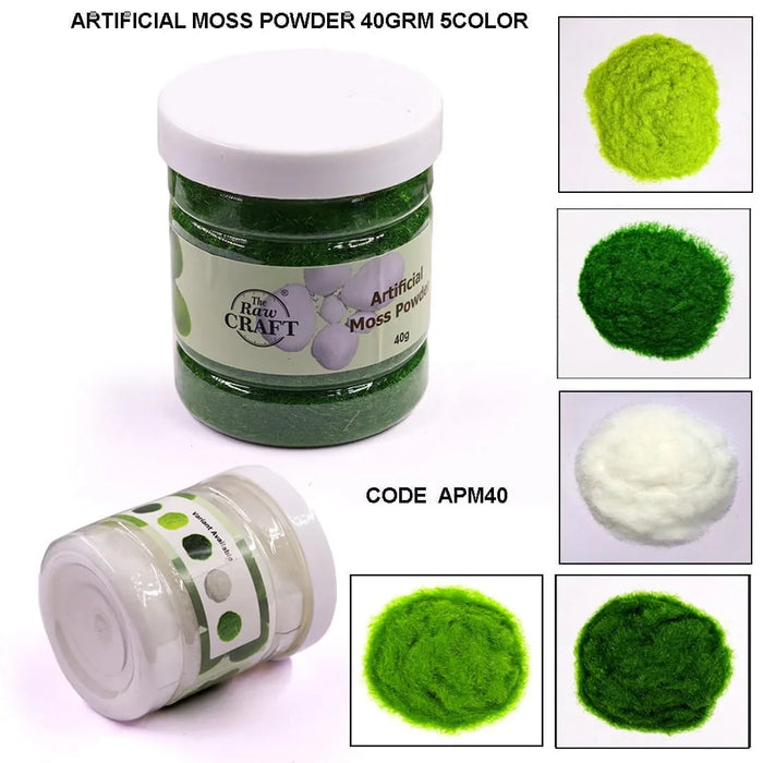 Artificial moss powder| Pack of 1 bottle [Assorted]