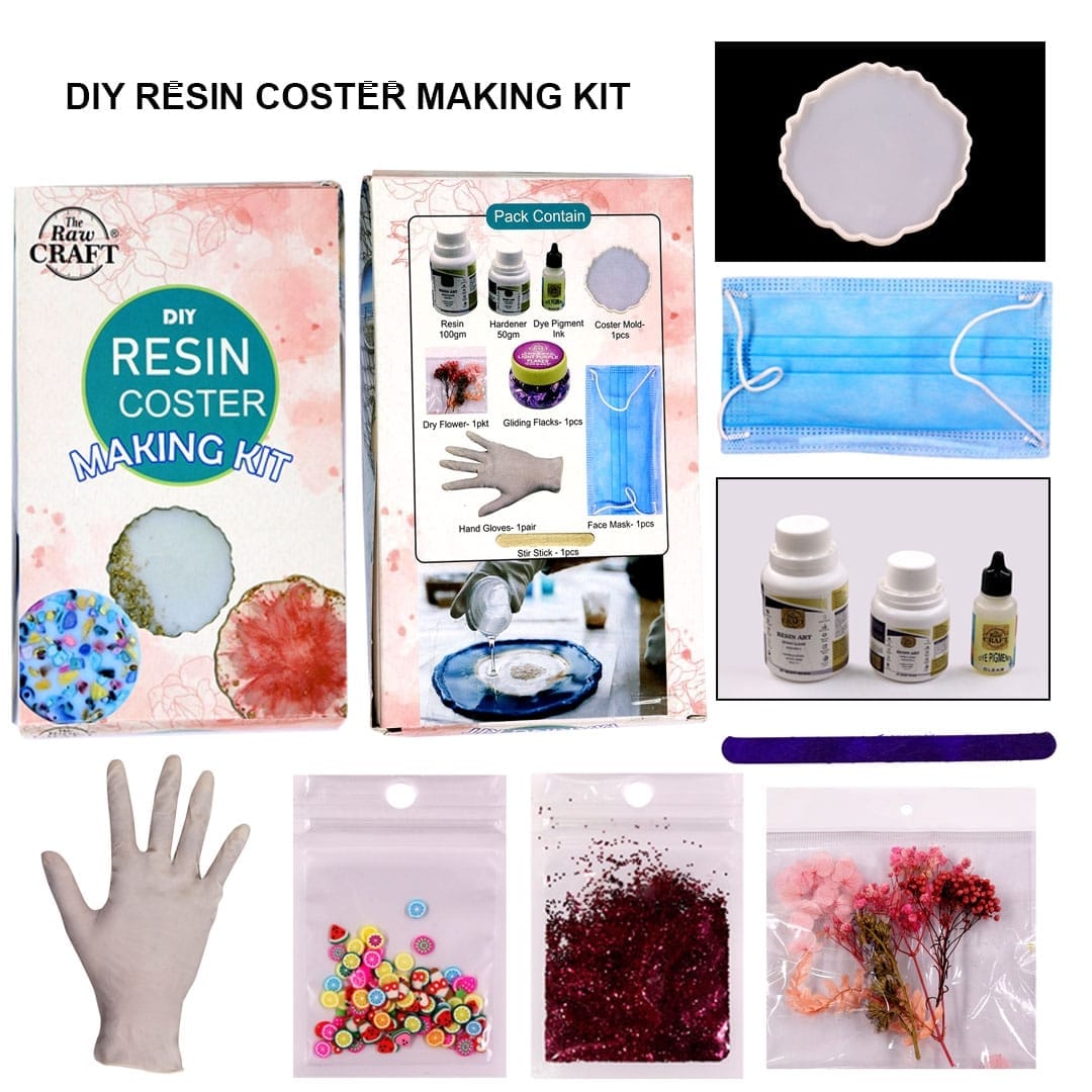 Ravrai Craft - Mumbai Branch Resin Art & Supplies Create Stunning Resin Coasters with Our DIY Resin Coaster Making Kit