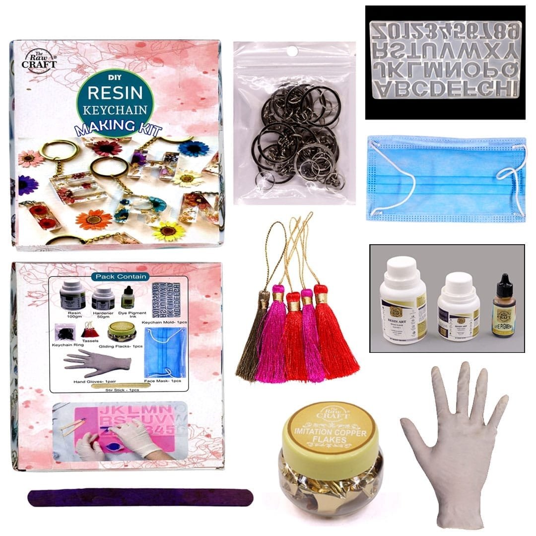 Ravrai Craft - Mumbai Branch Resin Art & Supplies Resin Reflections: DIY Resin Keychain Making Kit - Craft Your Own Stylish and Personalized Keychains