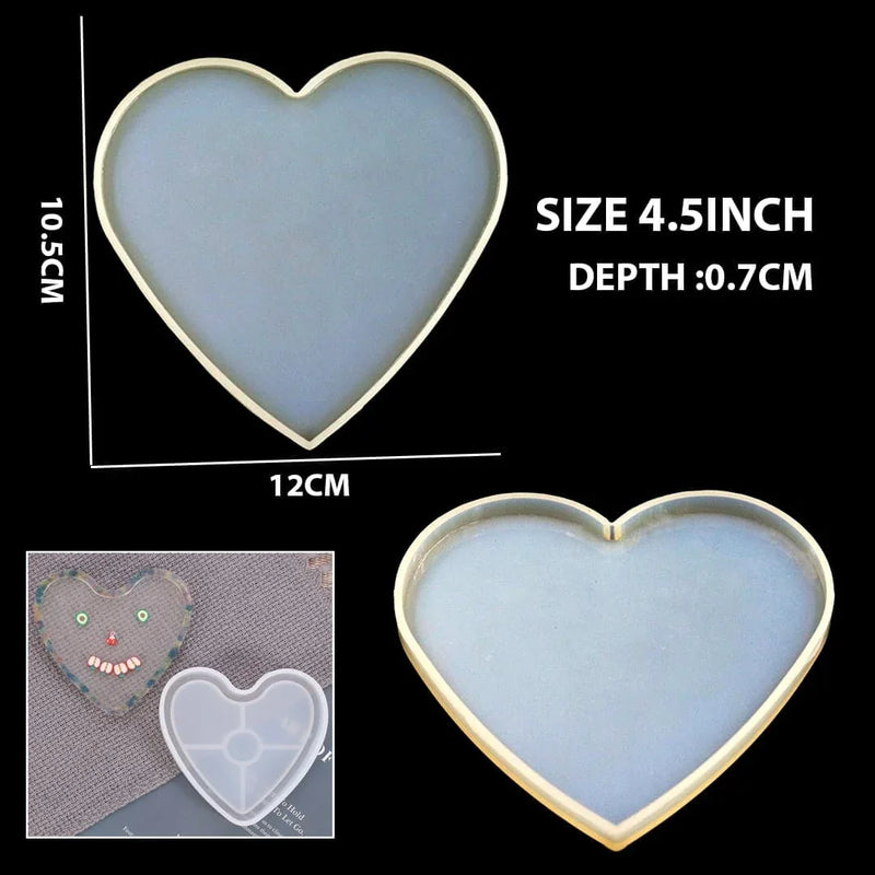 Ravrai Craft - Mumbai Branch Resin Art & Supplies Resin Silicone Mould Heart