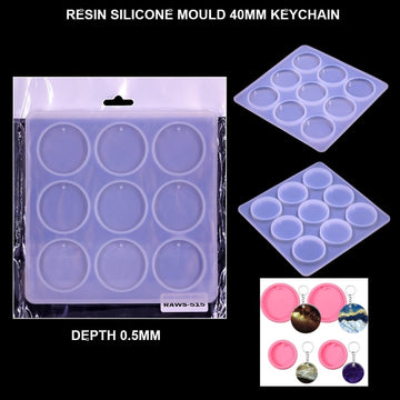 Ravrai Craft - Mumbai Branch resin mould 40mm Resin Silicone Mould for Radiant Keychain Creations