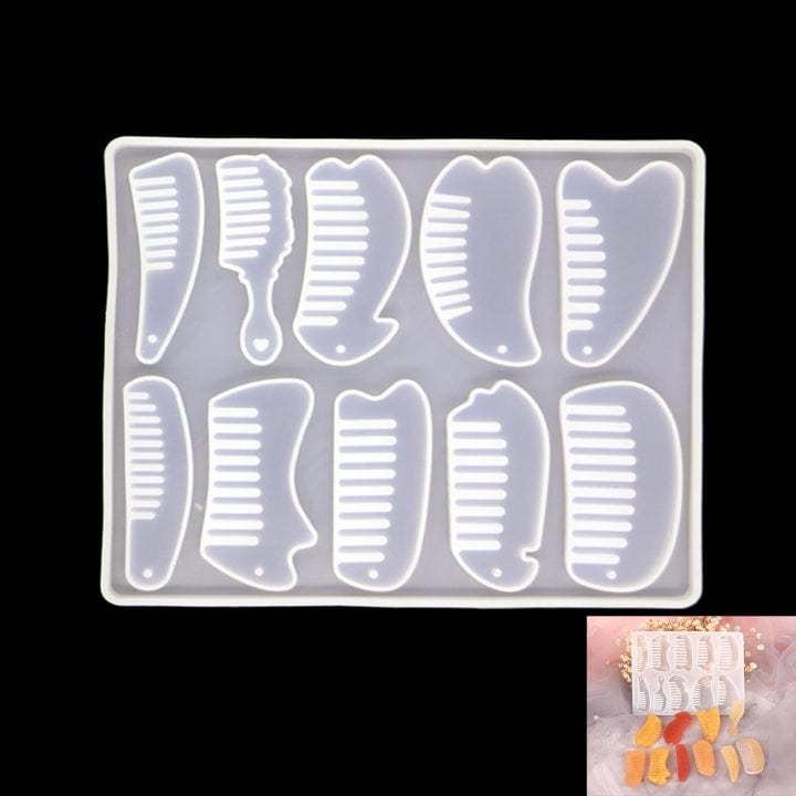 Ravrai Craft - Mumbai Branch Resin Mould Resin Silicone Mould Comb Shapes Raws-386
