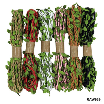Jute Rope With Leaf 12Pcsx3Mtr