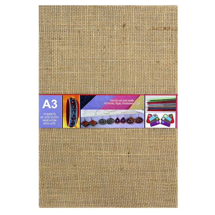 A3 Natural Plain Jute Sheets (set of 10)