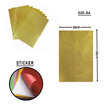 Ravrai Craft - Mumbai Branch School Project A4 Sticker Foam sheet (GOLD)