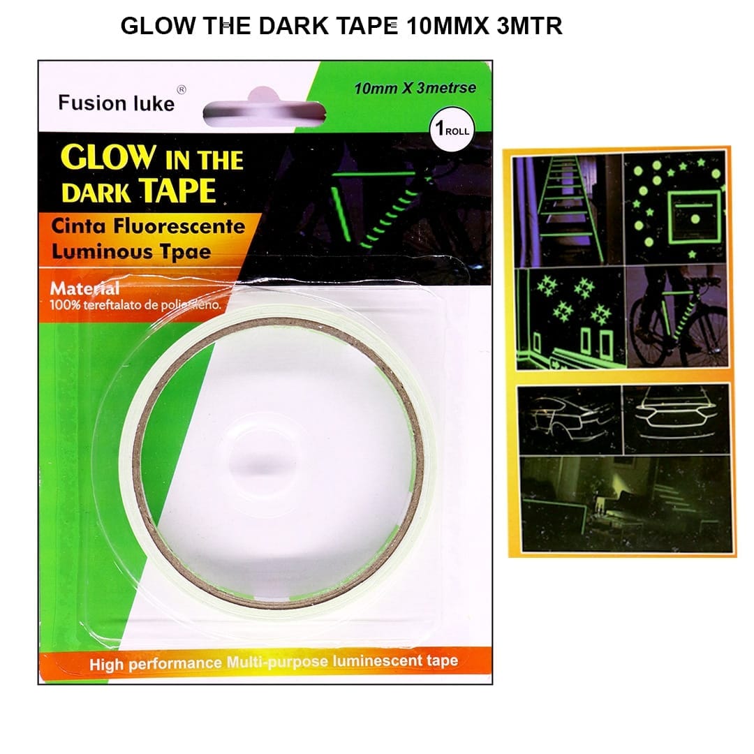 Ravrai Craft - Mumbai Branch School Project Illuminate Your World: Glow in the Dark Tape - 10mm x 3m - Enhance Visibility in Low Light