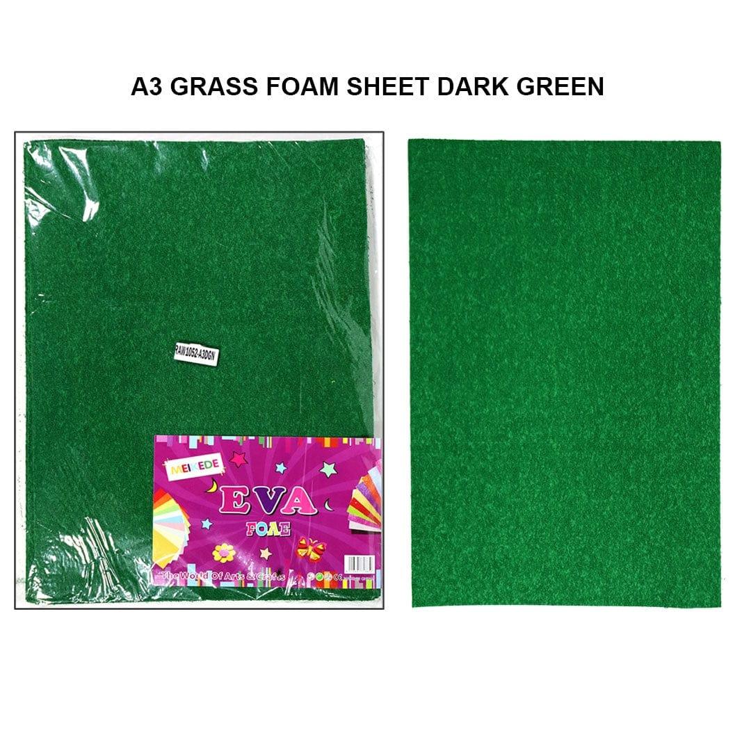 Ravrai Craft - Mumbai Branch Scrapbooking & Designed Papers A3 Grass Foam Sheet Dark Green