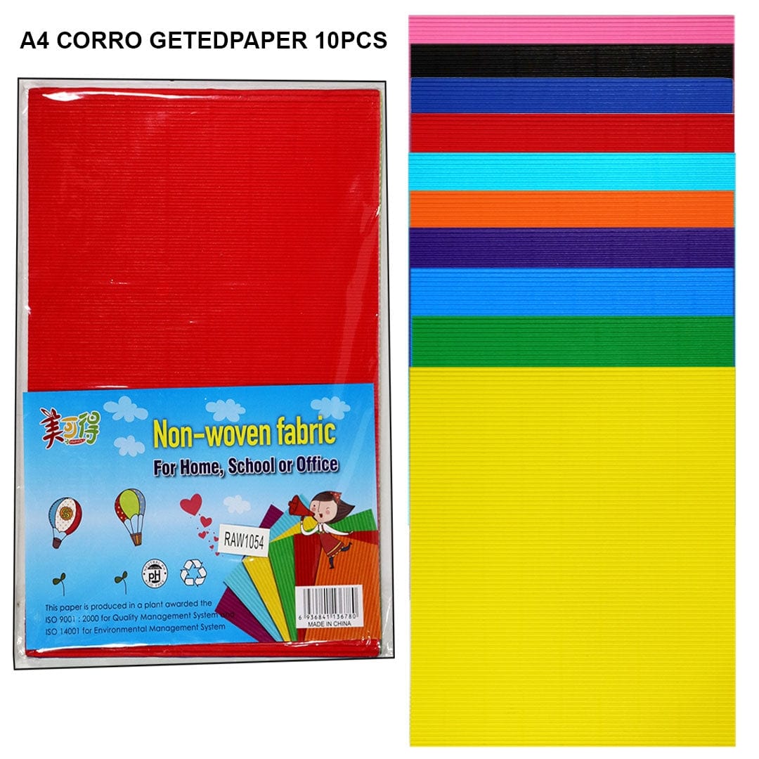 Ravrai Craft - Mumbai Branch Scrapbooking & Designed Papers A4 Corrugated Paper 10Pcs