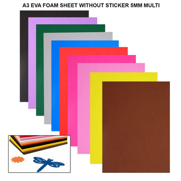 Ravrai Craft - Mumbai Branch Scrapbooking & Designed Papers Eva Foam Sheet Non-Sticker (A3 5mm Multi)