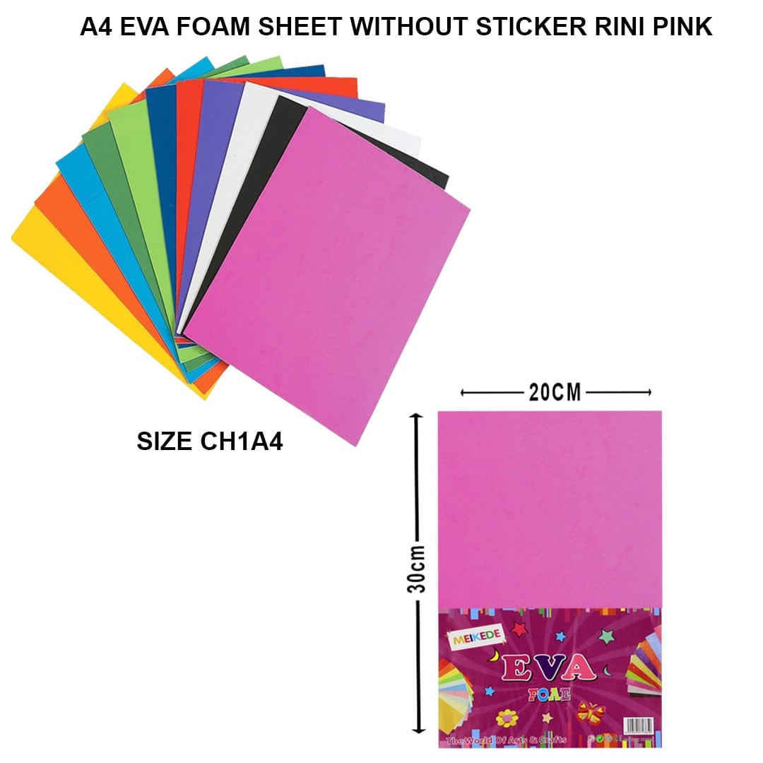 Ravrai Craft - Mumbai Branch Scrapbooking & Designed Papers Eva Foam Sheet Non-sticker (A4 rani pink)