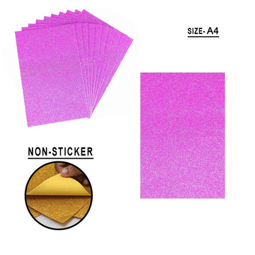 Ravrai Craft - Mumbai Branch Scrapbooking & Designed Papers Glitter Foam Sheet Non-Sticker (A4 baby pink)