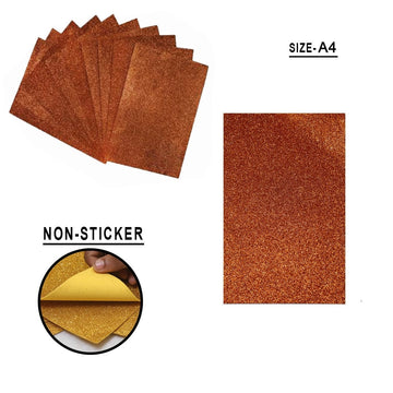 Ravrai Craft - Mumbai Branch Scrapbooking & Designed Papers Glitter Foam Sheet Non-Sticker (A4 Brown)