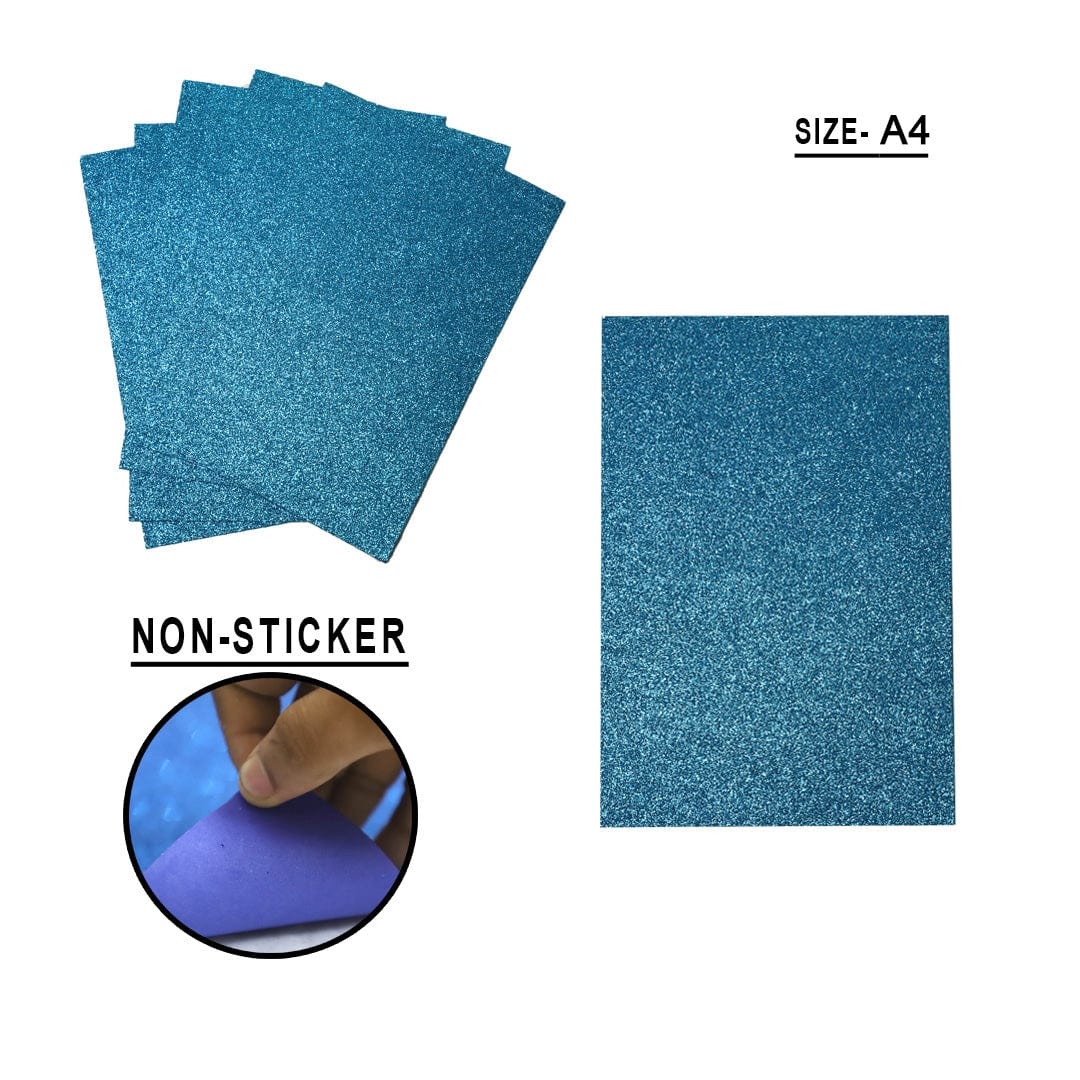 Ravrai Craft - Mumbai Branch Scrapbooking & Designed Papers Glitter Foam Sheet Without Sticker (A4 Navy Blue)