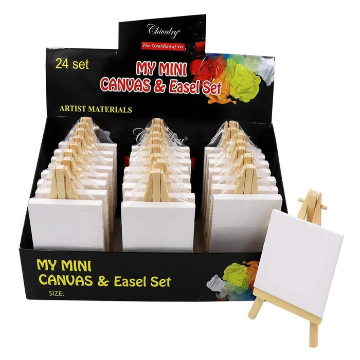 Wooden Easel Frame with Canvas (8*10cm) (1 Unit Canvas & Easel)