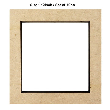 Mdf Craft Ring Square 12Inch X 1Inch (contain 10 unit)