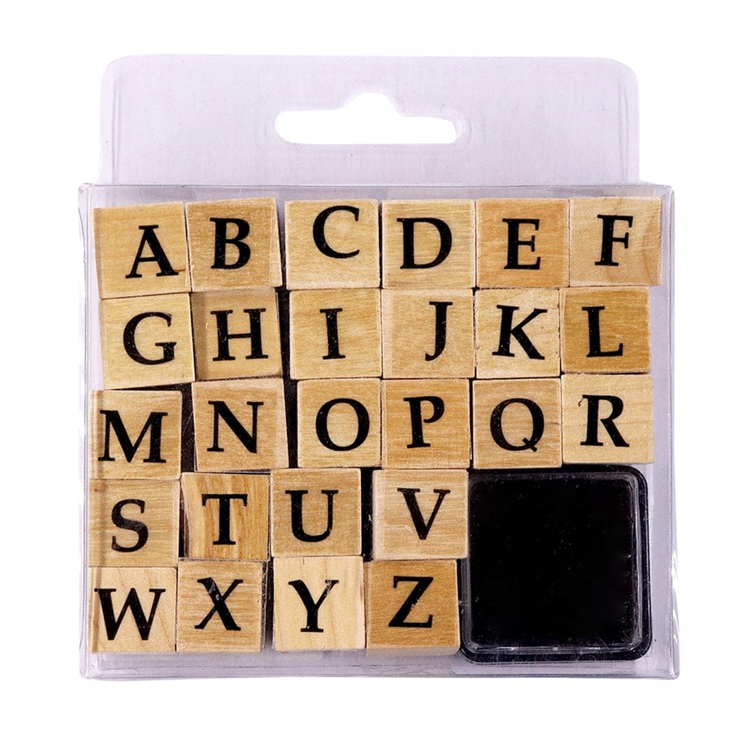 Ravrai Craft - Mumbai Branch Stamps & Stuff WOODEN STAMP (UPPERCASE ALPHABET)