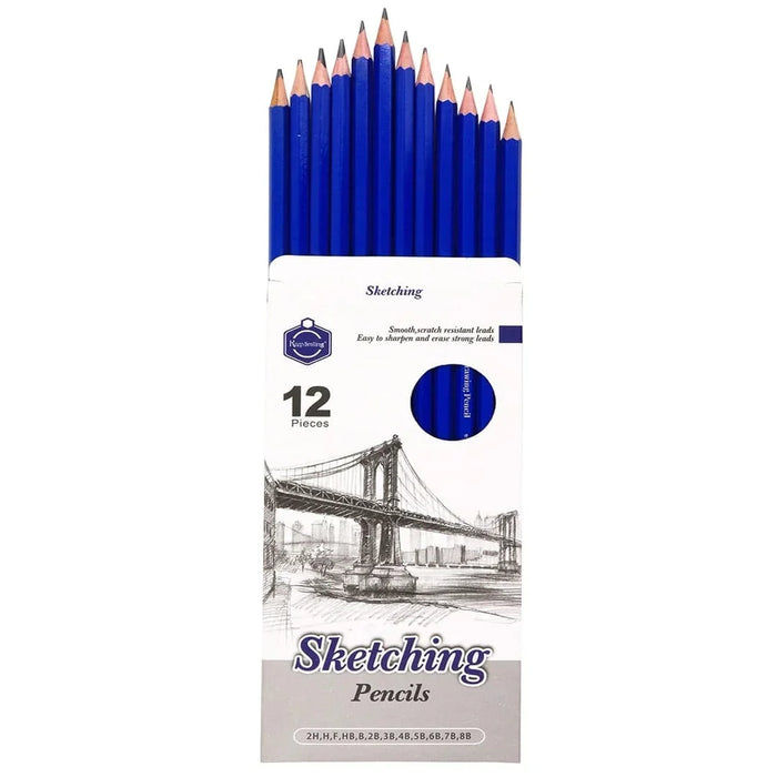 Artistic Expression Unleashed: Sketching Pencil Set - 12Pcs