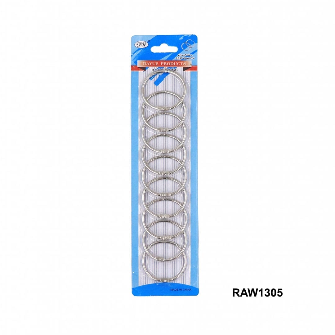 Ravrai Craft - Mumbai Branch Stationery Book Ring Card Set - 38mm, 9 Pieces for Organizing and Securing Documents