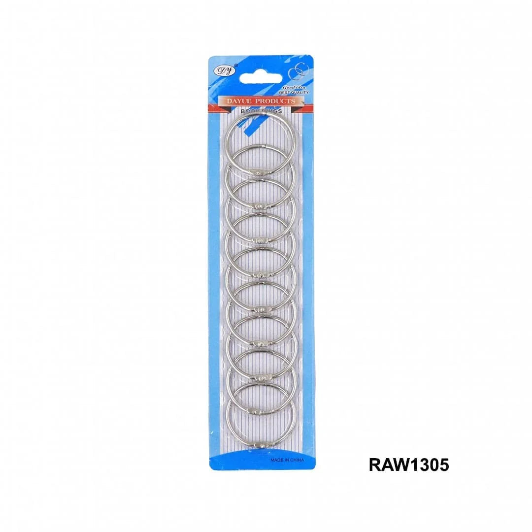 Book Ring Card Set - 38mm, 9 Pieces for Organizing and Securing Documents