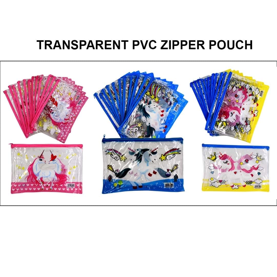 Ravrai Craft - Mumbai Branch Stationery Clear and Efficient Storage Solution: Transparent PVC Zipper Pouch Hy-7599Dc Raw1618