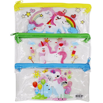 Unicorn printed transparent Zipper Pouch -Contain 1 Unit pouch