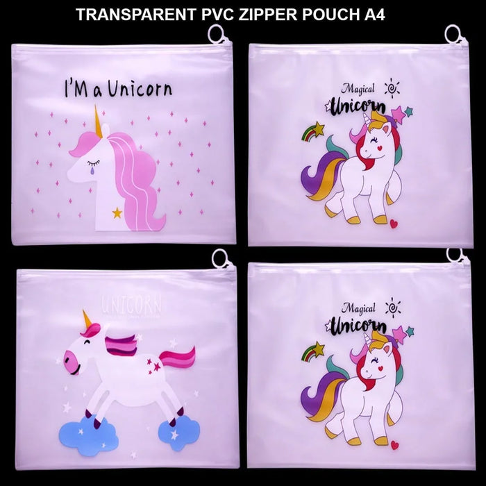 Clear PVC Zipper Pouch A4 Raw 3105 | Keep Your Documents Safe and Secure